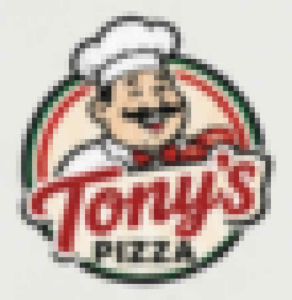 Before: blurry, pixelated pizza logo